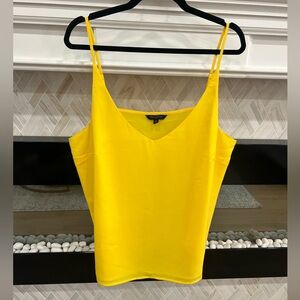 Banana Republic Sunny Yellow V-Neck Spaghetti Strap Cami Georgette XL